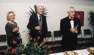 Count Wojciech Dzieduszycki and Juliusz Adamowski proposing the first toast at the banquet closing the competition.